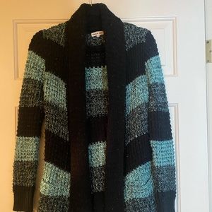 Miracle City Black & Teal Cardigan